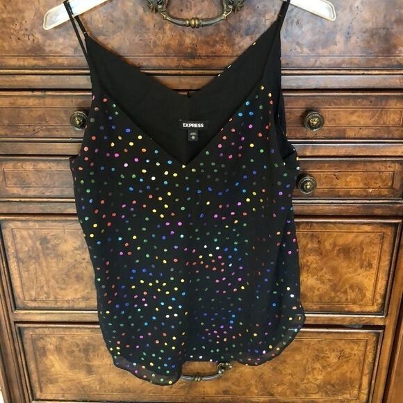 Express Multi Colored Polka Dot Tank Top - Picture 2 of 7